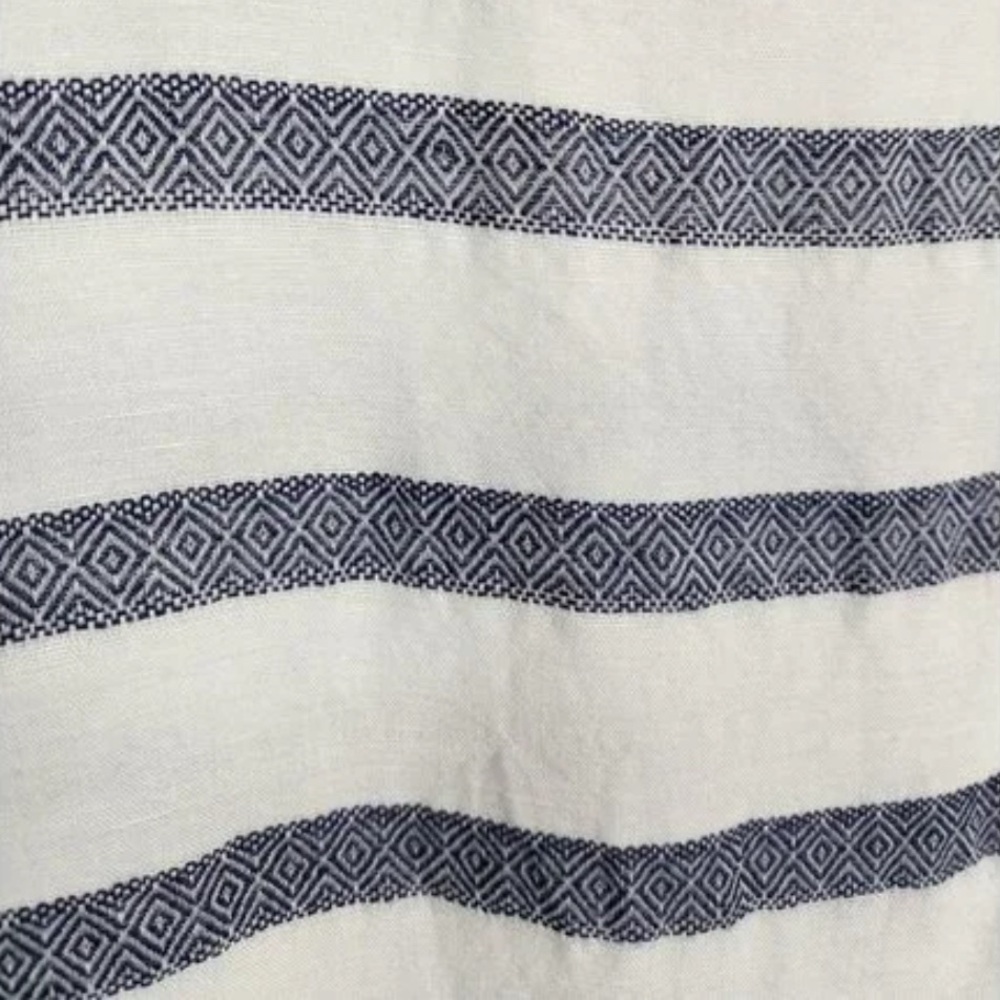 Athleta Women's Blue & White Stripe Linen Swim Cover Up, Size XS - Picture 7 of 10